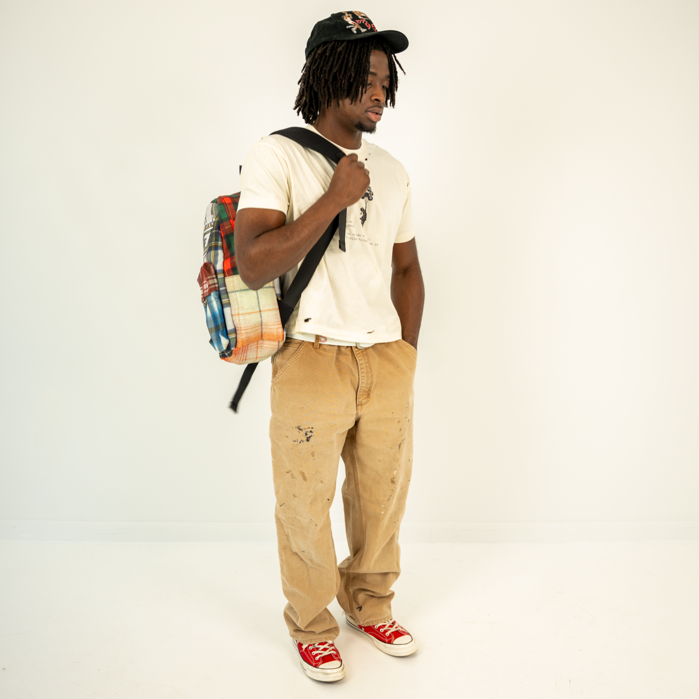 5 Flannel Panel Bookbag