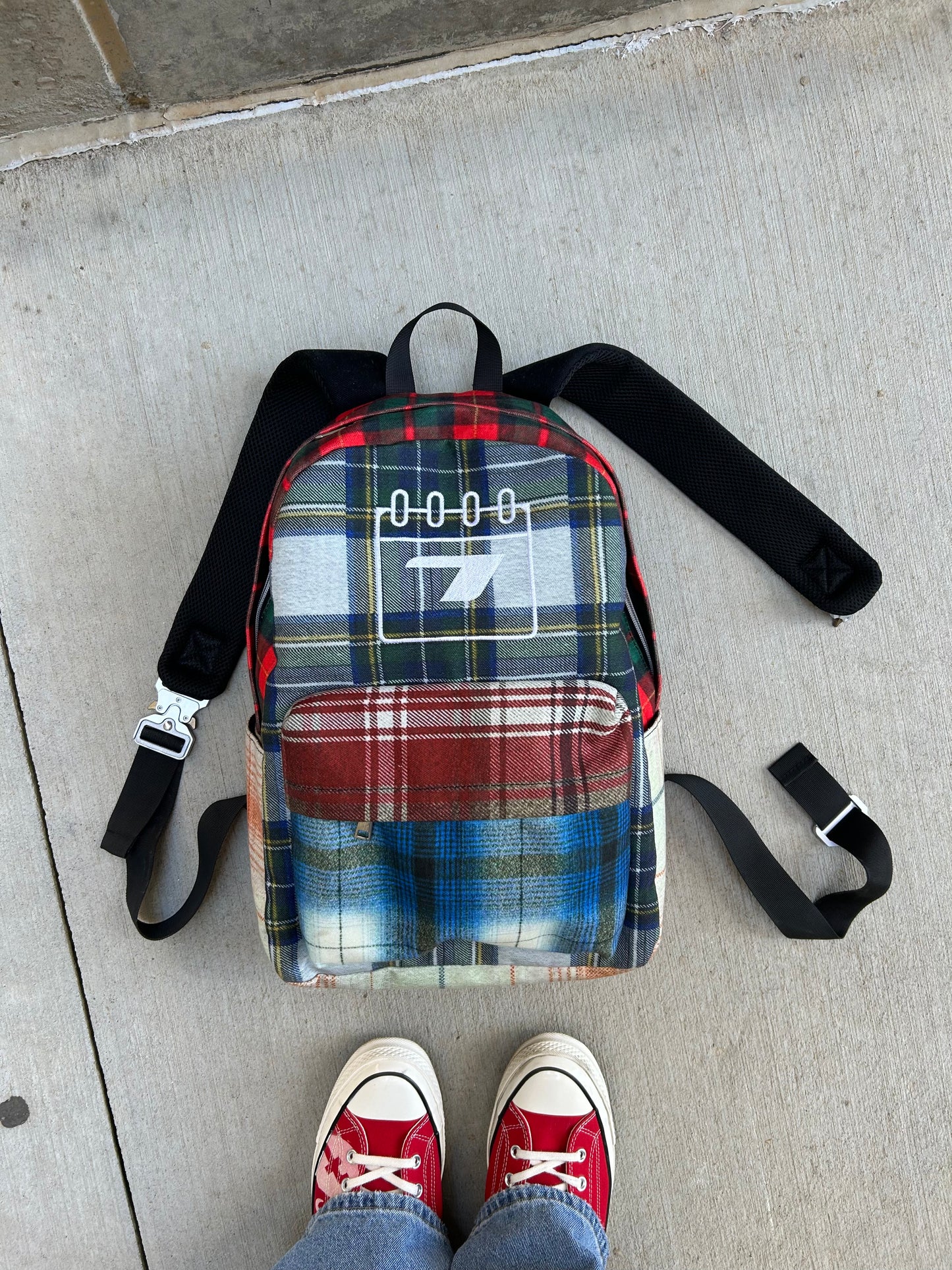 5 Flannel Panel Bookbag