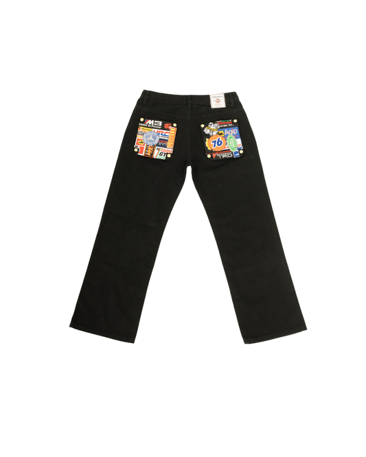 Black Canvas Double Knees