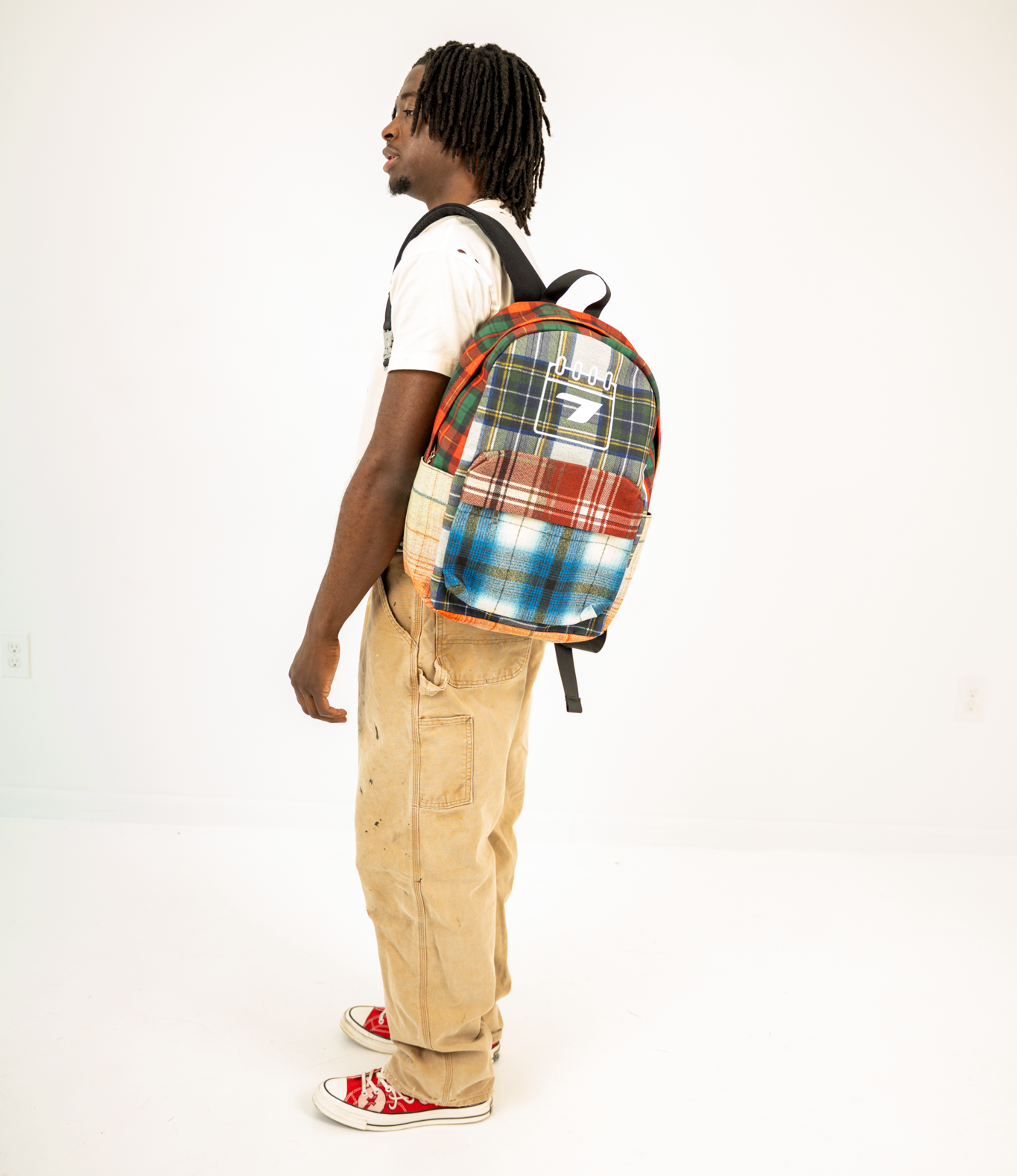 5 Flannel Panel Bookbag