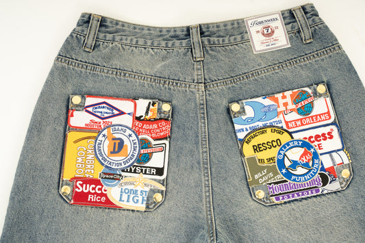 Denim Patchwork Double knees