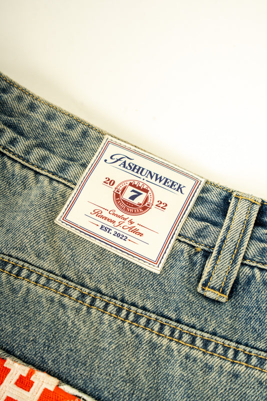 Denim Patchwork Double knees