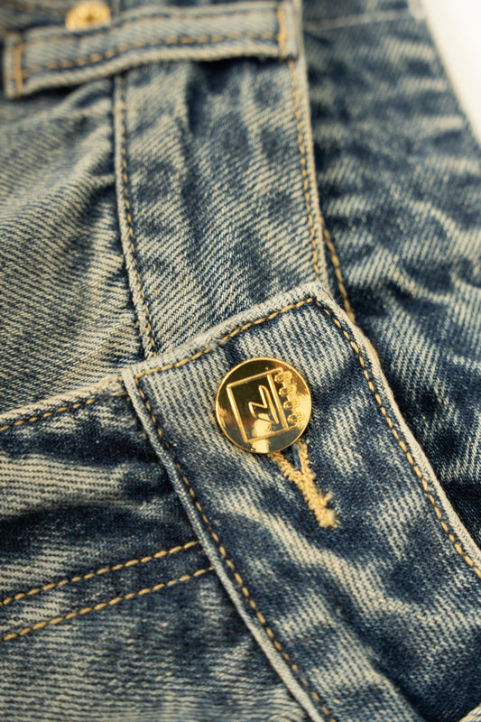 Denim Patchwork Double knees