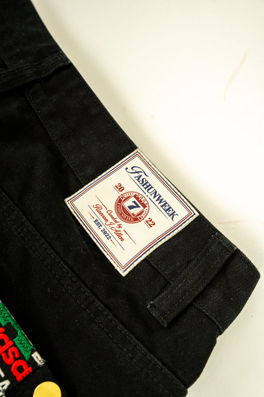 Black Canvas Double Knees