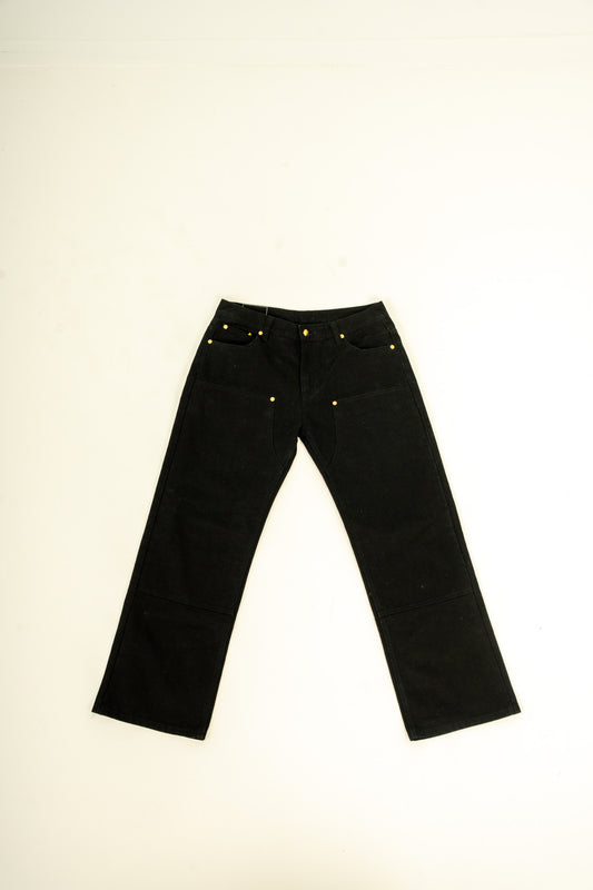 Black Canvas Double Knees