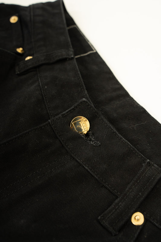 Black Canvas Double Knees