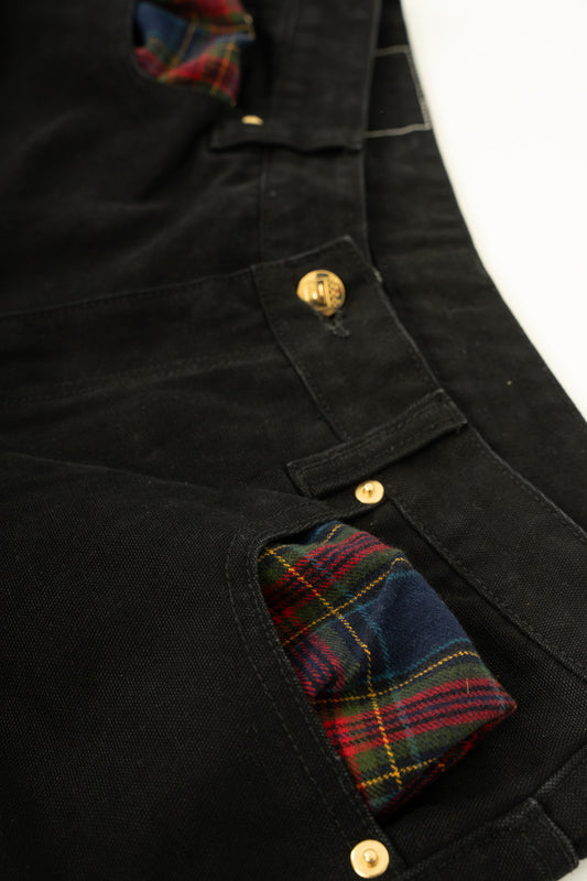 Black Canvas Double Knees