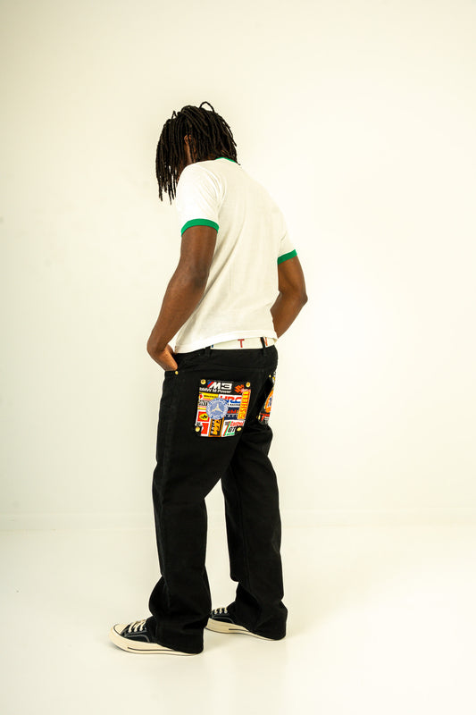 Black Canvas Double Knees