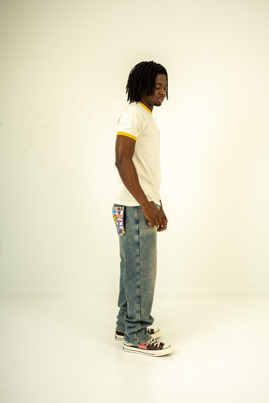 Denim Patchwork Double knees