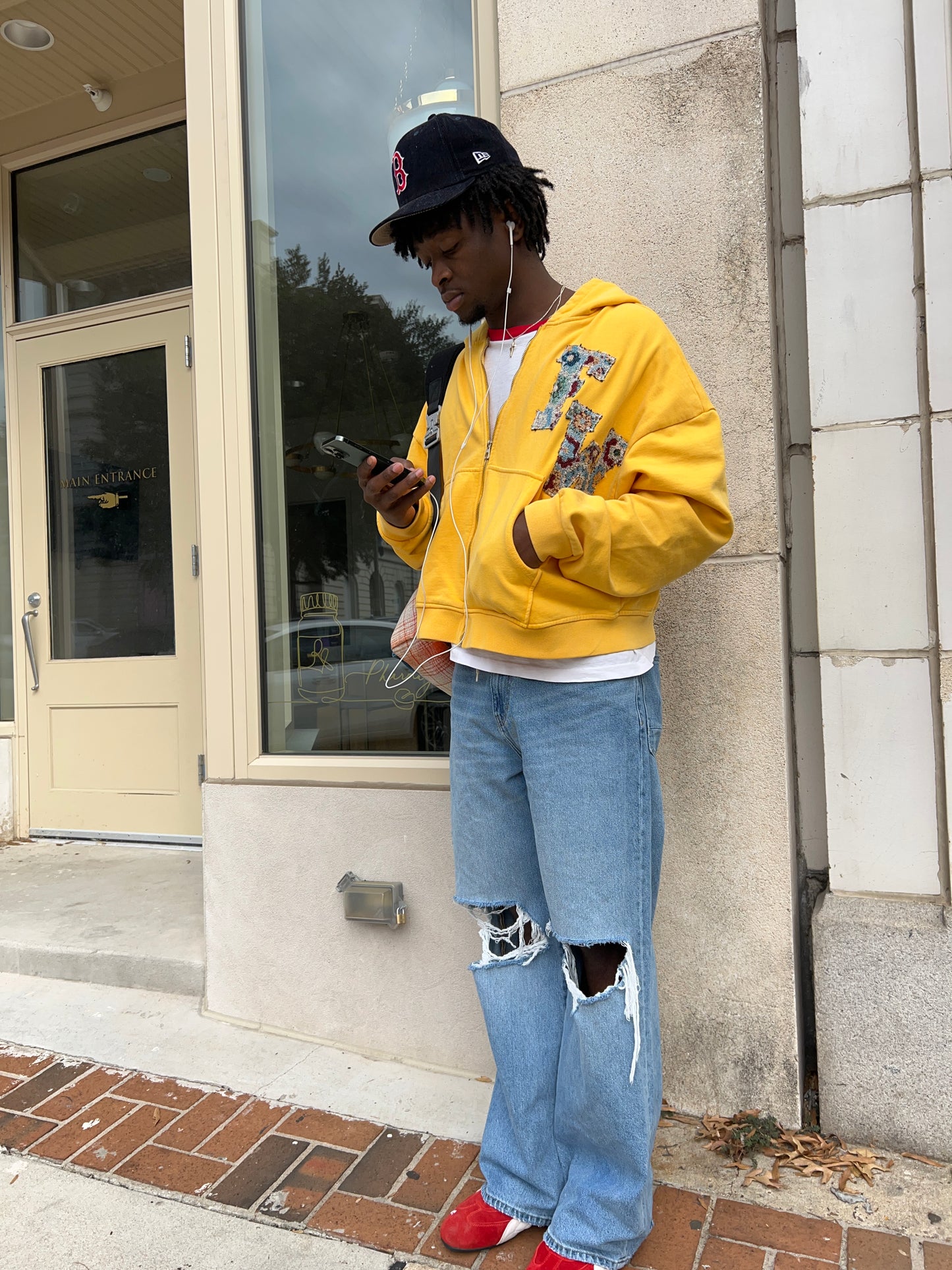 Yellow FW Letterman Zip-Up